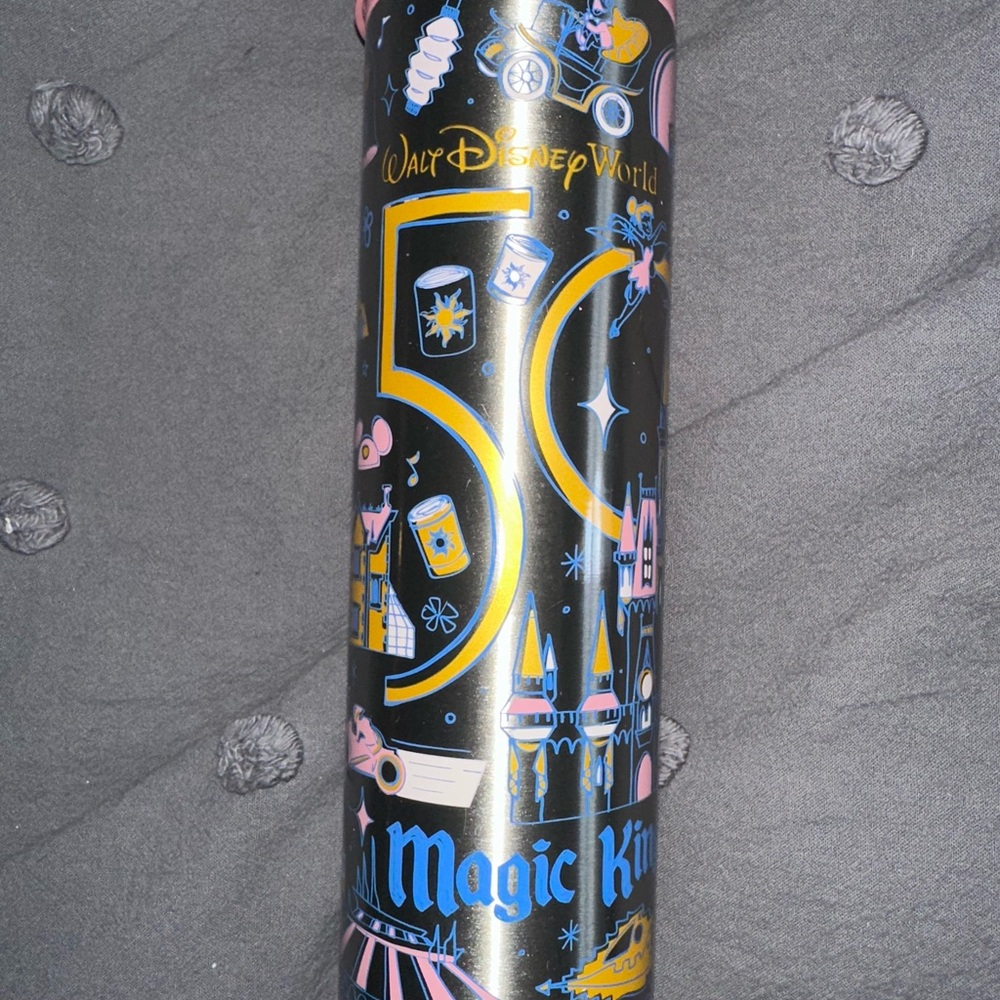 Disney World Magic Kingdom 50th Anniversary Party Tumbler - Silver